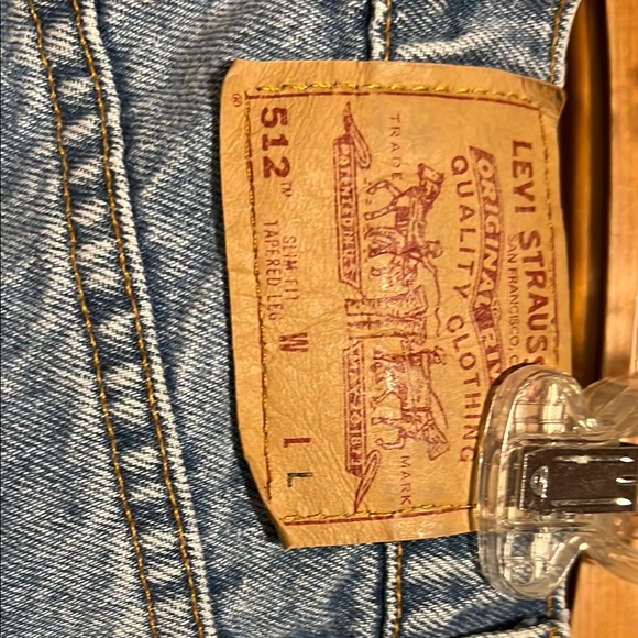 Levi's Faded Blue High-Rise, Slim Fit Jeans with Long Tapered Leg - Picture 4 of 4